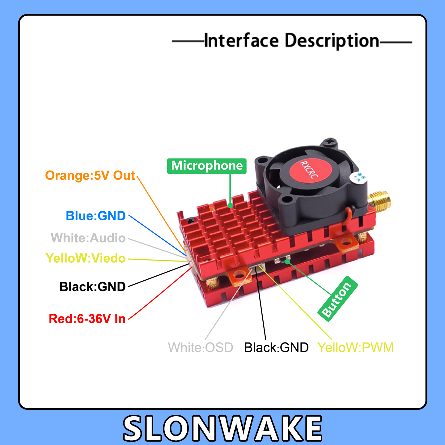 SLONWAKE 5.8G 2W VTX FPV 1800T - Drone Aerial Photography recensione e prezzo